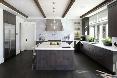 Inspiration for an expansive transitional u-shaped eat-in kitchen in Philadelphia.