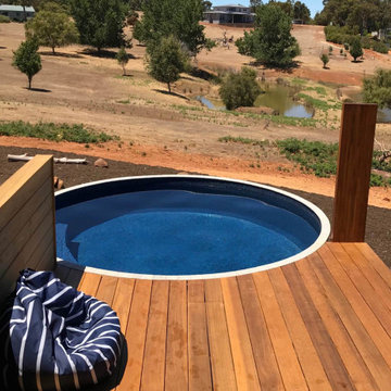Modern decked pool