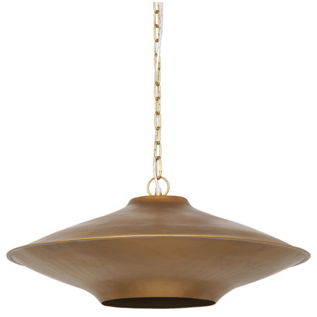 Titus 1-Light Brass Finished Metal Disc Pendant