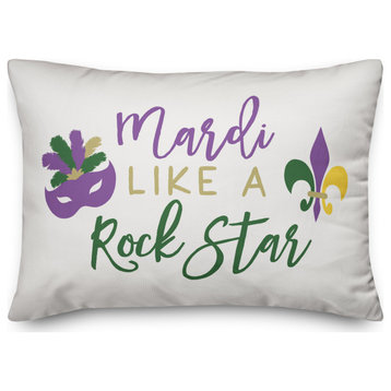 Mardi Like a Rock Star 14x20 Spun Poly Pillow