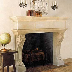 STONE FIREPLACE MANTLE - Indoor Fireplaces