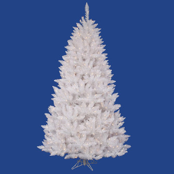 Vickerman Sparkle White Spruce Tree, 5.5', Frosted Pure White Led Lights
