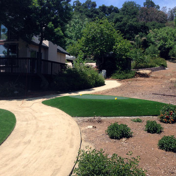 Artificial grass installation in Morgan Hill, CA.