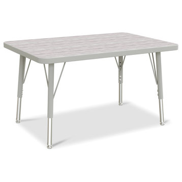 Rectangle Activity Table - 24" X 36", E-height - Driftwood Gray/Gray/Gray