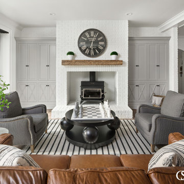 Built-Ins Around Fireplace