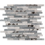 Unique Design Solutions - 12"x12" Fault Line Mosaic, Set Of 4, Wasatch - 1 sq ft/sheet - Sold in sets of 4