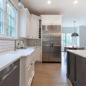 Kitchen Cabinet Refinish and Floating Shelves