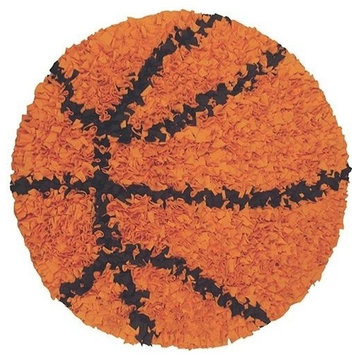 Shaggy Raggy Rug, 3'x3', Basketball