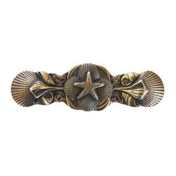 Inviting Home Inc. - Seaside Pull, Antique-Style Brass - Cabinet And Drawer Handle Pulls