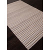 Solid/Striped Pura Vida Area Rug, Rectangle, Medium Gray, 9'x12'