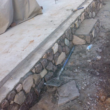 Veneer Stone Retaining Wall