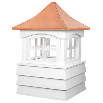 Guilford Vinyl Shiplap Cupola With Copper Roof, 36"x54"