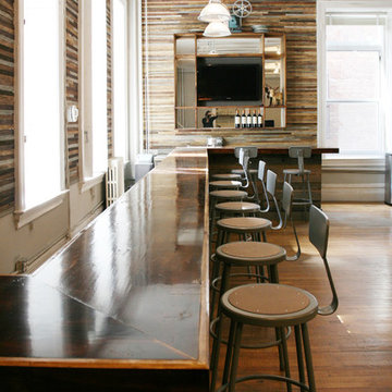 Reclaimed wood bar