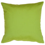 Pillow Decor Ltd. - Pillow Decor - Sunbrella Solid Color Outdoor Pillow, Macaw Green, 20" X 20" - These pillows are made with renowned Sunbrella outdoor fabric. Adds a lush touch to your outdoor decor. Mix and match with other pillows in this series, fantastic stripes & solids in fresh, happy colors! *Pillow dimensions always refer to the pillow cover's width and length while lying flat unstuffed and are rounded up to the nearest whole inch.