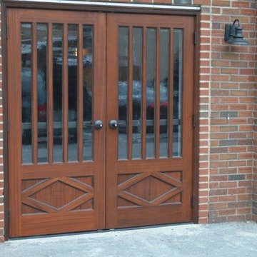 Unique double doors - custom wood doors.