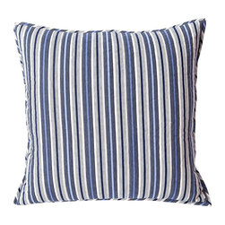 Lexington Striped Sham 65x65cm Blue - Bed Cushions