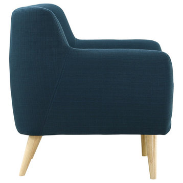 Modern Contemporary Armchair, Azure Fabric
