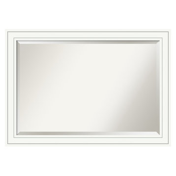Wall Mirror, Craftsman White, Outer Size 41x29