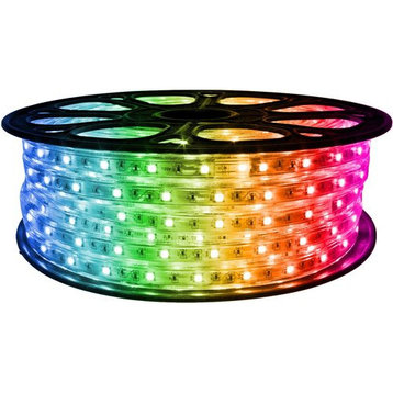 Brilliant 120 Volt SMD-5050 RGB Color Changing LED Strip Light, 65'