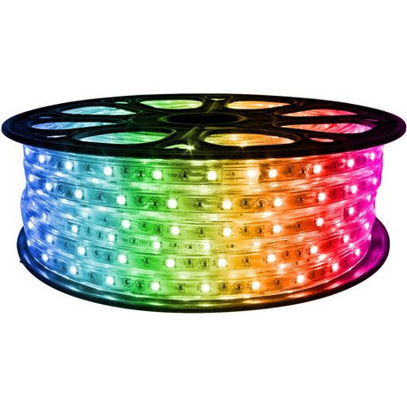Brilliant 120 Volt SMD-5050 RGB Color Changing LED Strip Light, 65'