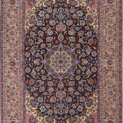 Persian Isfahan rug 5'2 X 7'8 - Area Rugs