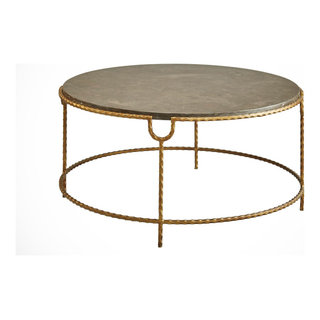 Gaultier Oval Coffee Table, Gold – High Fashion Home