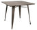 LumiSource Oregon 36" Dining Table, Antique Metal And Espresso Bamboo