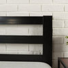 Modern Bed Frame, Sturdy Steel Frame, Wooden Slat and Headboard, Full