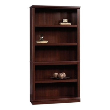 Sauder 5 Shelf Bookcase in Select Cherry