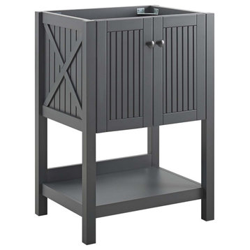 Steam Bathroom Vanity Cabinet - Rustic Charm with Clean Lines Soft-Close Doors