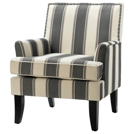 Herrera Classic Armchair With Pattern, Black