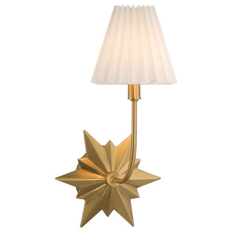 Crestwood 1-Light Wall Sconce, Warm Brass