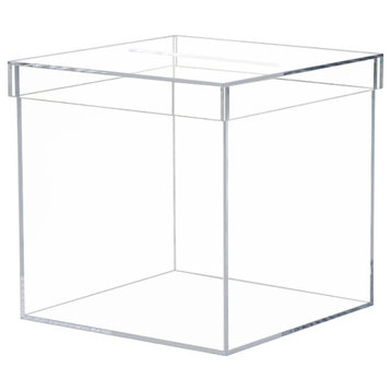 OnDisplay 10" Luxe Acrylic Clear Wedding Card Box w/Lid - Lucite Gift/Money Box