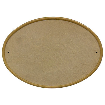 Oval Crushed Stone "Do it yourself kit" Address Plaque, Sandstone Color
