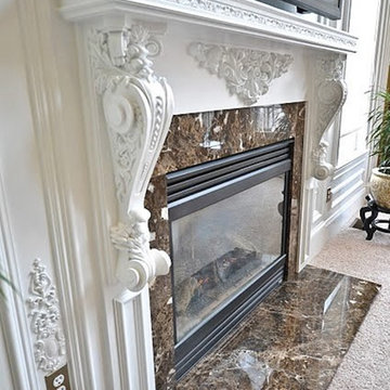 Custom Fireplace Mantel and Pilasters