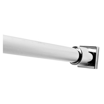 Solid Brass Shower Rod, 6', Polished Nickel