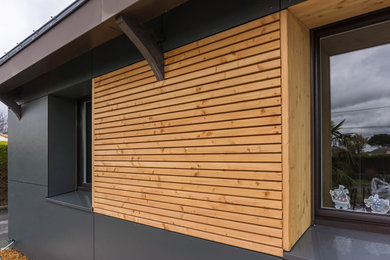 Cette image montre une façade de maison design.