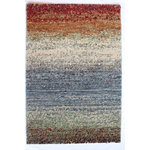 InnerAsia Rugs - Oasis Rug, 2'x3' - Bold blues, greens, gold, yellows, red and browns blend into one another in an ombre effect that offers texture and interest in this beautiful rug. This rug is included in the Tibetan Hybrid Collection from InnerAsia Rugs. This rug was made on a mechanized loom with the exacting attention to detail and masterful interplay of color and texture that captures the essence and appeal of Tibetan hand crafted carpets. Designed and created by InnerAsia Rugs China