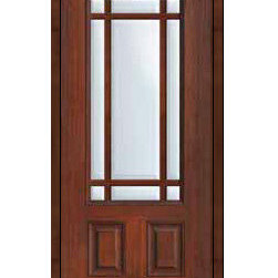 French Single Door 80 Fiberglass Marginal 9 Lite Marginal6466 - Front Doors
