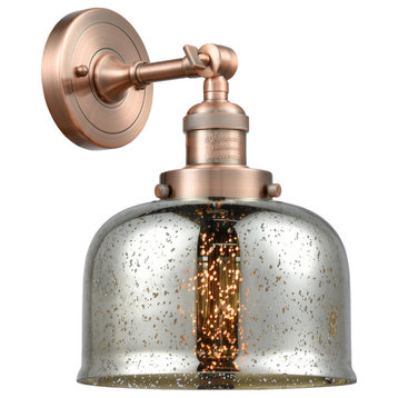 Innovations 1-LT Large Bell 8" Sconce - Antique Copper