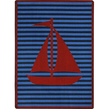Joy Carpet Following Seas Red 7'8"x10'9"