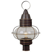 Outdoor Post 1 Light Fixtures W/ Burnished Bronze Finish Steel Medium 13" 100 W
