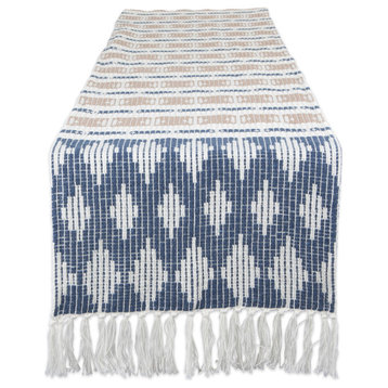 DII French Blue/Stone Colby Southwest Table Runner