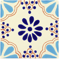 2.75x2.75 Seville Talavera Mexican Tile, Set Of 16 Pcs