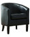 Modern Club Chair Barrel Design, Black