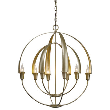 Double Cirque Chandelier, Soft Gold Finish