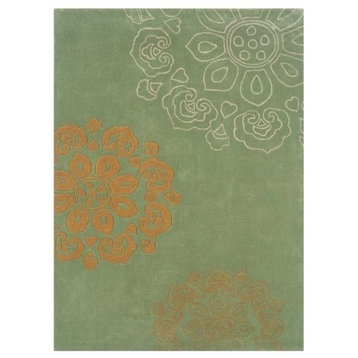 Hawthorne Collection 5' x 7' Hand Tufted Rug in Pale Green