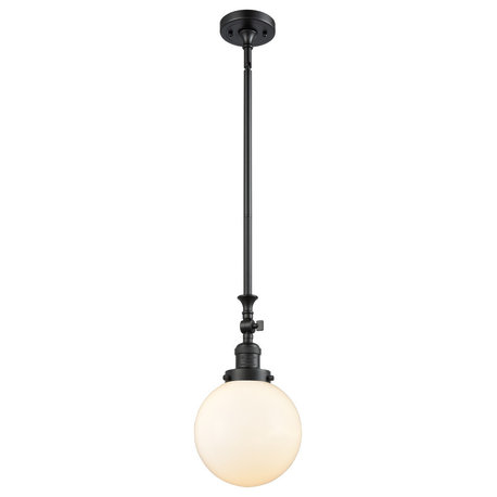 Innovations 1-LT Vintage LED Beacon 8" Mini Pendant - Matte Black