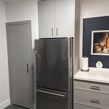 Modern Kitchen Remodel Done in a Haze SuperMatte Slim Shaker Door