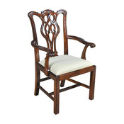 Arm Chair Chippendale H-Frame Tapered Back